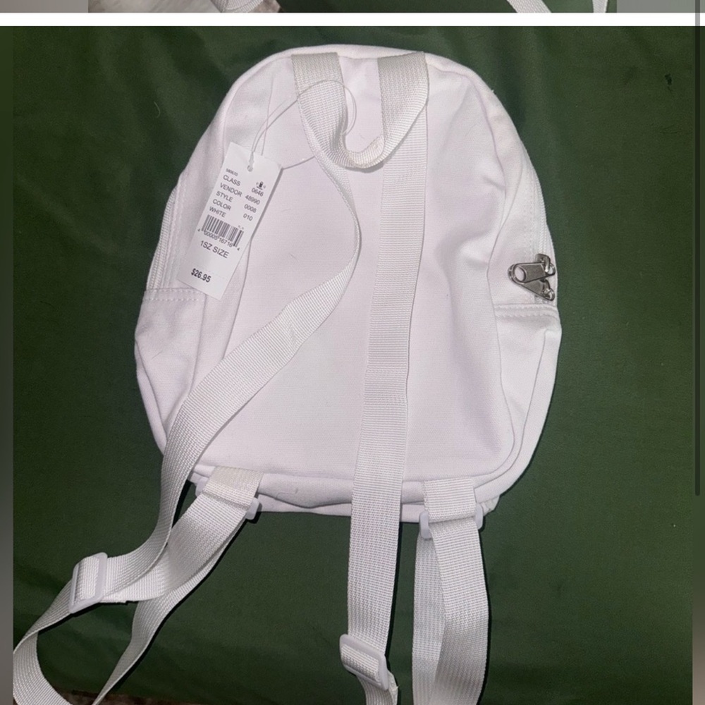 PLAYBOY White Backpack Minimalist Design Adjustable Straps